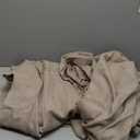 Topfinel 94 Inches Long Taupe Flax Custom Blackout Linen Curtains, Viral Ivory Pinch Pleated Noise Cancelling Curtains with Pin Hooks for Traverse, Burlap Viral Drapes 2 Panels for Living Room
94×"50"