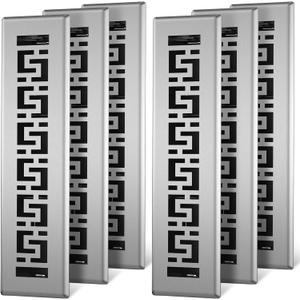 Floor Register 2x14-6 Pack Floor Vent Covers Heavy Duty Walkable Steel Floor Vents Adjustable Decorative Vent Covers for Home Floor Sidewall Office or Ceiling Vent