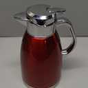 61oz Thermal Carafe for Hot Liquids - Insulated Stainless Steel Dispenser for Coffee, Tea, Hot Water - 12h Heat Retention (Red)