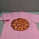 Funny Pizza Graphic T-Shirt, Pink, S