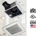 Broan-NuTone A110 Ventilation Fan with Roomside Installation, 110 CFM, 3.0 Sones,White
