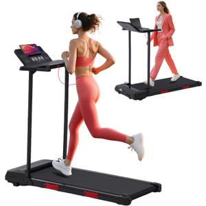 Walking Pad Treadmill with Handle Bar, 3.5HP Compact Electric Walking Pads Treadmills with Handles for Home Apartment Small, 0.6-10MPH Portable Small Treadmill Home, 400LBS Capacity
