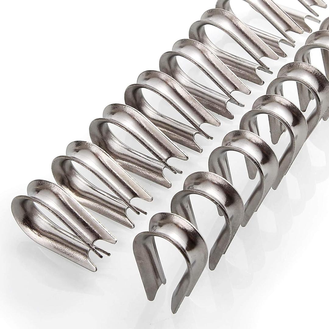 50 Pcs Stainless Steel Thimble for 3/16 Steel Wire Rope Cable, M5 Rope Thimble Rigging