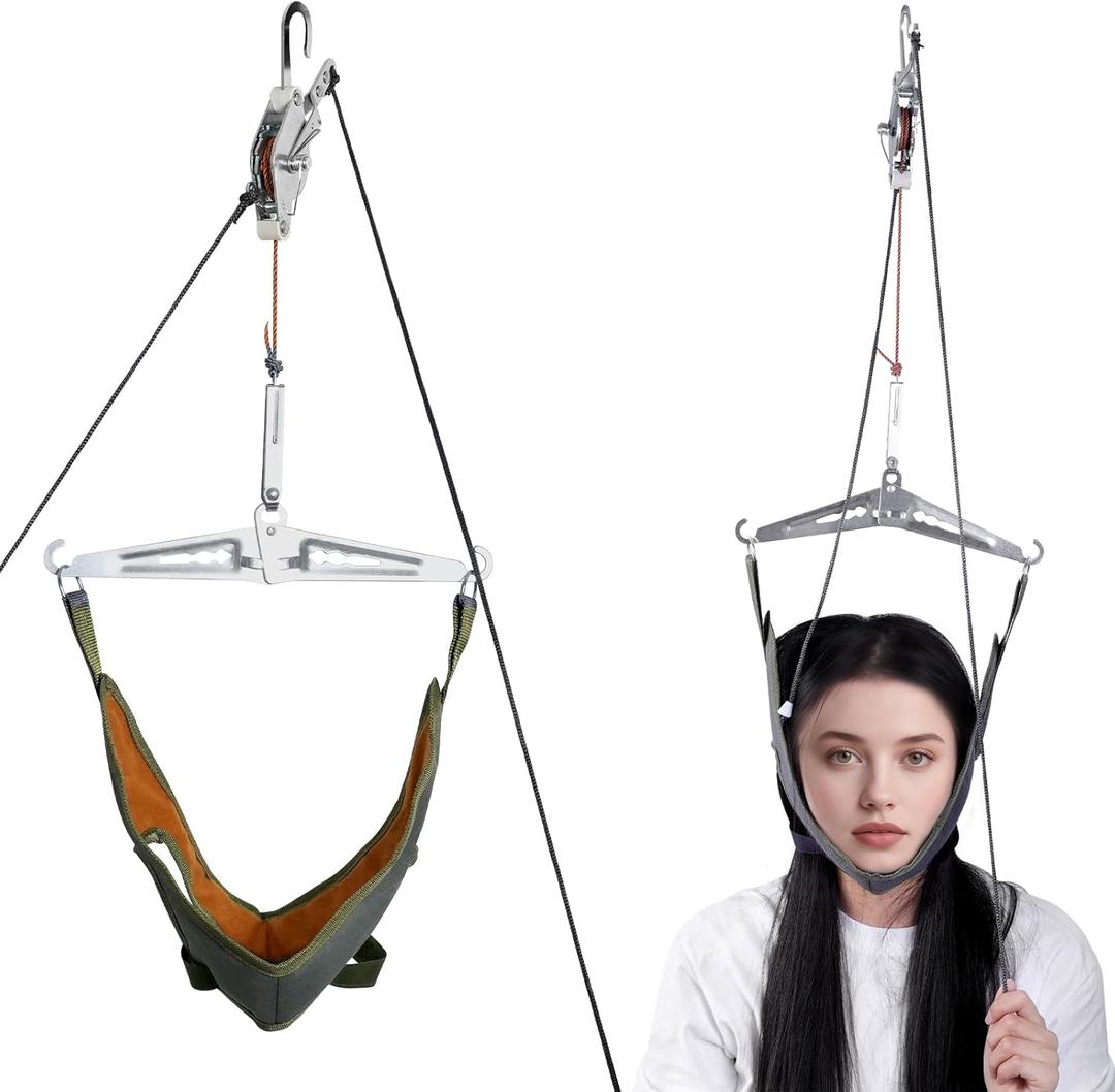 Portable Neck/Cervical Stretcher for Cervical Traction - Adjustable Device Relieves Neck Pain, Improves Posture & Spinal Decompression at Home