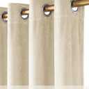 StangH Beige Plush Velvet Curtains Thermal Insulating Curtains 90 inches Long, Rustic Home Decor Drapes Light Blocking with Grommet Top for Nursery/Study/Office, W62 x L90, 2 Panels