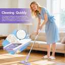 Snap Grip Mini Mop, Clever Zero Touch Cloth Changing Mini Mops, Retractable Gap Dust Cleaner Lazy Mops with Locking Head & Sweeping Cloths for Multi Cleaning