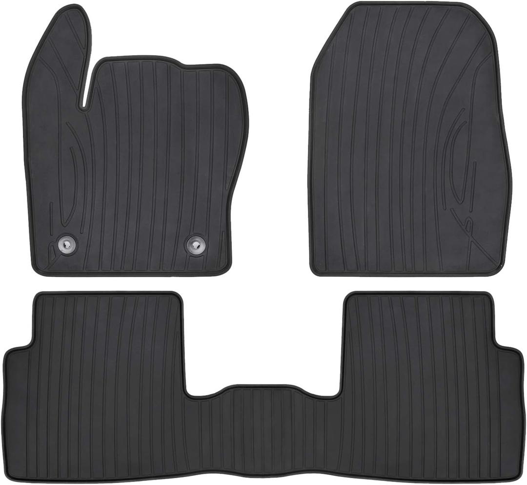 Car Floor Mats Custom Fit for Ford Escape 2013 2014 2015 2016 2017 2018 2019/2013-2019 Ford C-Max Odorless Washable Rubber Foot Carpet Heavy Duty All Weather Protection Car Floor Liner-Black