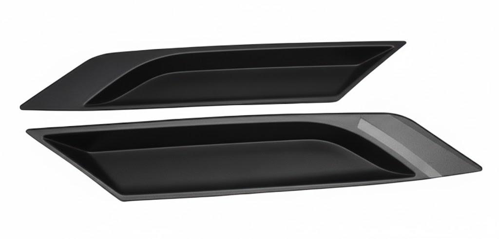 Door Handle Pocket Interior, Smooth Black, Pair