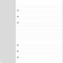 A5 Lined Paper 6-Hole Punched, 500 Sheets (1000 Pages), Compatible with Filofax A5 Organizer, 100gsm, White