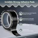 3 x zvp Double Sided Nano Tape, Removable Heavy Duty Mounting Foam Tape, Adhesive Tape for Wall, Carpet, Poster and Picture Hanging StripsBlack, 1.15 * 394 in