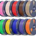 SUNLU 3D Printer Filament Bundle, PLA Plus Filament 10KG 1.75mm, Neatly Wound Filament,10 Colors, 1KG Spool, Coffee Brown+Red+Klein Blue+Green+Vivid Yellow+Sunny Orange+Lavender Purple+Pink+Beige+Oak