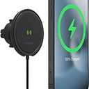 Mophie Snap+ Wireless Vent Mount Universal Charger, 15W Charging, Magnetic Positioning for Accurate Placement, One-Hand Operation, Compatible with Magsafe for iPhone 12 Models & Qi- Enabled Devices