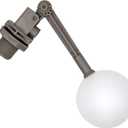2 Pieces 1 Inch Water Float Valve with Adjustable Arm Automatic Fill Float Ball Valve for Livestock Water Tank Fountains
