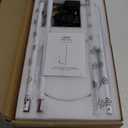 EDISHINE LED Corner Floor Lamp, 57.5" Minimalist Dimmable Sleek Light, Adjustable Height, Tall Floor Lamps for Living Room, Bedroom, Office, 3000K Warm White Light, White