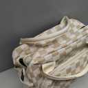 Lunch Bag Women Lunch Box for Women Adult Cute Insulated Lunch Bag Lager Cooler Lunch Tote Bags for Work Picnic (Beige-Brown Plaid)