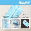2 x KMAKII Disposable Duster Refills, Compatible with S wiffer,Heavy Duty Electrostatic Blue Duster Heads, Ideal for Home Cleaning, Furniture, 1 Short Handle and 20 Refills
