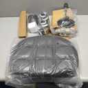 FURWOO Oval Rolling Stool Height Adjustable Massage Chair with Wheels for Spa Salon Black