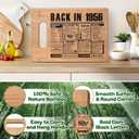 2 x 70th Birthday Gifts for Women Men,70 Year Old Birthday Gifts Woman Man,70 Years Gifts for Dad Mom Grandparents Wedding Anniversary,Back In 1956 70s Birthday Decorations Engraved Bamboo Cutting Board