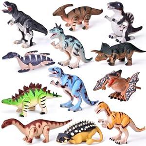 Dinosaur Wind Up Toys, 12 PCS Dino Toys for Birthday Gifts Bulk Flip Walking Jumping Clockwork, Dinosaur Theme Party Favors, Kids Prizes, Treasure Box Toys, Dinosaur Toys for Kids 3-6