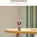 PRETYZOOM Nutcracker Christmas Decor Nutcracker Figurine 9.8" Wooden Soldier Christmas Wood Ornaments Table Decoration for Party