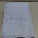 WINLIFE 100% Cotton Quilted Pillow Sham Floral Printed Pillow Cover Standard Size (Baby Blue)