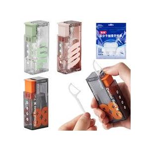 Orange Juice Box Floss Dispenser, Pack Of 4