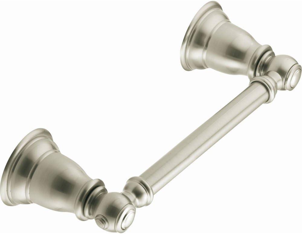 Moen YB5408BN Kingsley Traditional Double Post Pivoting Toilet Paper Holder, Brushed Nickel