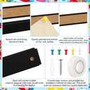 Threehoney 5 Pcs 48'' x 1 Cork Board Strips for Wall Cork Strips Bulletin Bar Strip Bulletin Tack Board Strip Aluminum Trim Brown Cork Strips for Classroom Office Walls Cubicle