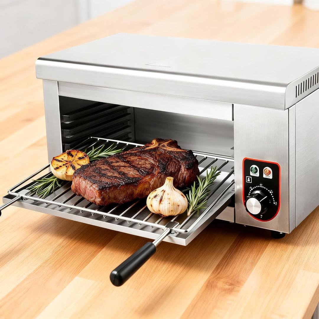 Commercial Cheese Melter Salamander Broiler, 1500W Electric Cheesemelter Heater Heating Grill, 120-570°F Rapid Heating Countertop Raclette Cheese Melting Oven, 24" x 12" x 11"