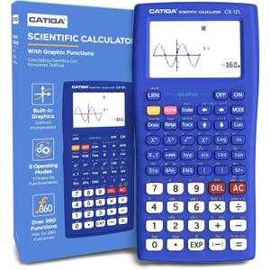 Scientific Calculator with Graphic Functions - Multiple Modes with Intuitive Interface - Perfect for Beginner and Advanced Courses, High School or College (Blue 2.0 1 Pack)