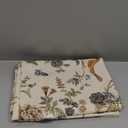 ISAENNE Designer French Light Beige Tablecloth Rectangular,Linen Florals and Birds Pattern Table Cloth,Anti-Wrinkle Decorative Tablecloths for Dining Thanksgiving Kitchen,55"*87"-Cornucopia