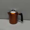 Mixpresso Copper Stainless Steel Coffee Percolator Stovetop, 37oz Classic Percolator Coffee Pot, Great For Camping Pot, 5-8 Cup Stove Top Espresso Maker, Cool-Touch Handle