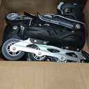 Inline Skates for Adults Men Women, Adjustable Aggressive Durable Roller Blades with Giant Wheels, High Performance Skates for Male Female Black Size 10 11 12