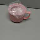 Ceramic Soup Bowl with Handle 32oz Microwave Ramen Bowl with Lid, Soup Mugs & Cups for Cereal, Oatmeal, Ramen, Instant Noodle, Soup Container with Lid (Pink)