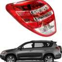 WFLNHB Left Side Tail Light Assembly Repalcement for Toyota RAV4 2009-2012 Driver Side Rear Tail Light Brake Lamp Halogen 815600R010 TO2800181
