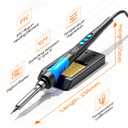 Soldering Iron Kit, 90W 110V LCD digital soldering gun12-in-1 Soldering Iron Kit ToolTemperature adjustable from 180-480C5 soldering tipssoldering wiresoldering pastesoldering pump
