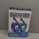 QingSong Full Face Snorkel Mask for Adults, Snorkeling Gear with Camera Mount, 180 Degree Panoramic View Snorkel Set Anti-Fog Anti-Leak (Large-X-Large, 2 Pack - White Blue+White Pink)