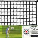 Golf Practice Net - Golf Hitting Net with Target Cloth as Ball Batting Net for Outdoor & Indoor, Heavy Duty Nylon Sports Barrier Netting as Soccer 