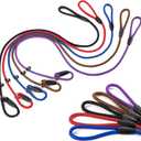 5-Pack No-Pull Dog Slip Leads 5FT Adjustable, Red/Black/Blue/Brown/Purple (for Small Dogs) - Easy On/Off, No Collar Needed, Standalone Use, Ideal for Walking & Training