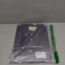 Alimens & Gentle Men's Short Sleeve Oxford Shirt Regular Fit Button Down Collar Shirts with Pocket (Large, Dark Purple)