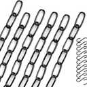 10 Inch Black Hanging Chains with Hooks, Garden Plant Hangers for Hanging Bird Feeders, Billboards, Chalkboards, Basket, Planters, Lanterns, Wind Chimes and Decorative Ornaments Etc-6Pack