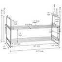 Household Essentials Stackable Two-Tier Shoe Rack, Chrome