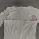 QINSEN Long Sleeve Square Neck Tops for Women Double Lined Side Ruching Going Out Shirts Basic Tee (Large, White)