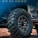 PHILTOP 145/70-6 ATV UTV Tires, 4-Ply Super Mud 145/70-6 ATV All-Terrain Tires for Riding Mowers, Golf Carts, Off-Road,2 Pcs,Tubeless (Z-120)