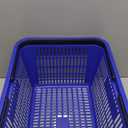 SSWBasics Blue Plastic Shopping Basket with Handles - Essential Shopping Baskets for Retail Store Use, Durable and Convenient Shopping Baskets for Customers