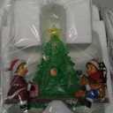 2 Pack Christmas Night Lights Plug into Wall Christmas Tree Nightlights with USB/Outlet Options, Xmas Tree Night Lights Decorative for Bedroom Living Room Kitchen Holiday Decorations Gifts