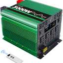 LVYUAN 3000 Watt Pure Sine Power Inverter 12V to 110V 120V DC to AC Converter with 4 AC Outlets, LCD Display, USB Charge Port, Remote Control for Home RV Vehicle Outdoor Camping Car Power Inverter