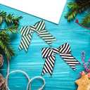 2 x 30 Pcs 3 Inches Mini Twist Tie Black Striped Printed Grosgrain Ribbon Bow Smal Bows for Applique Embellishment Crafts Sewing Scrapbook Baby Shower Wedding Christmas Girls Dress Hair