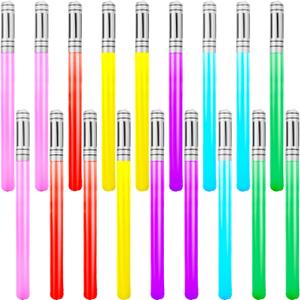 18 Pieces Inflatable Light Saber Sword Costume Toys Lightsaber Toys for Kids Baby Star Theme Birthday Party Favors(6 Colors)