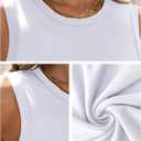 ANRABESS Womens High Neck Tank Tops Stretchy Sleeveless Racerback Sexy Slim Fit Basic Tee Shirts Y2K Trendy Summer Outfits (White, Small)